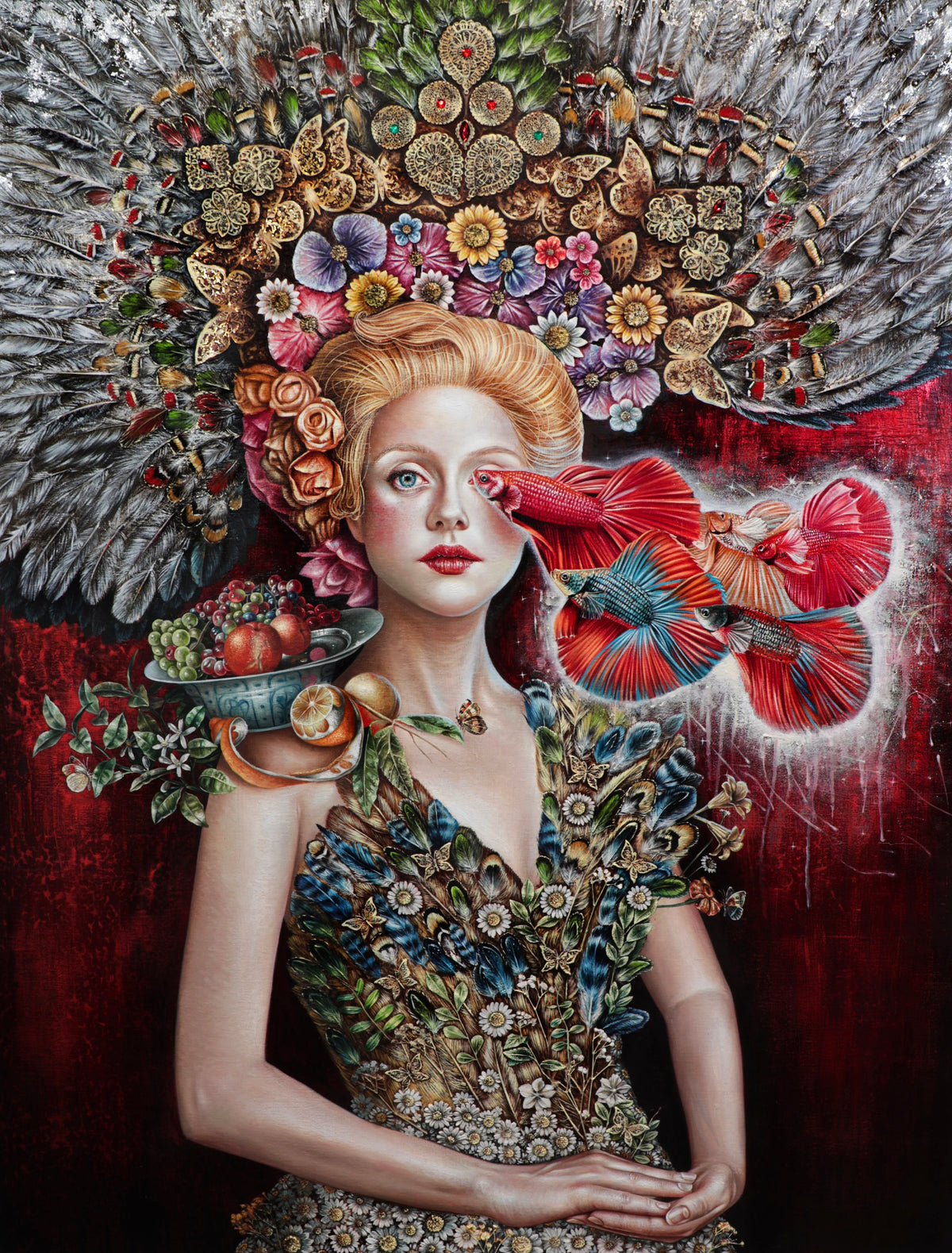 "A Midsummer Night's Dream" Original Painting 36"x 47" Oil on Linen - Original Work by Luis E Toledo Art