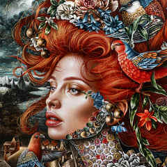 "El Cantico de Azogue" Original Painting 40"x 36" Oil on Linen thumbnail 2