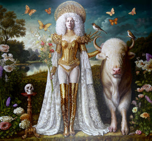 Pasiphae magical realism limited edition canvas print by Enrique Toledo Gonzales
