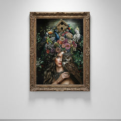 "Oraculo de las Mil Alas" Painting 36 x 55 Oil on Linen thumbnail 5