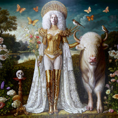"Pasiphaë" Original Painting 51" x 47" Oil on Linen thumbnail 1