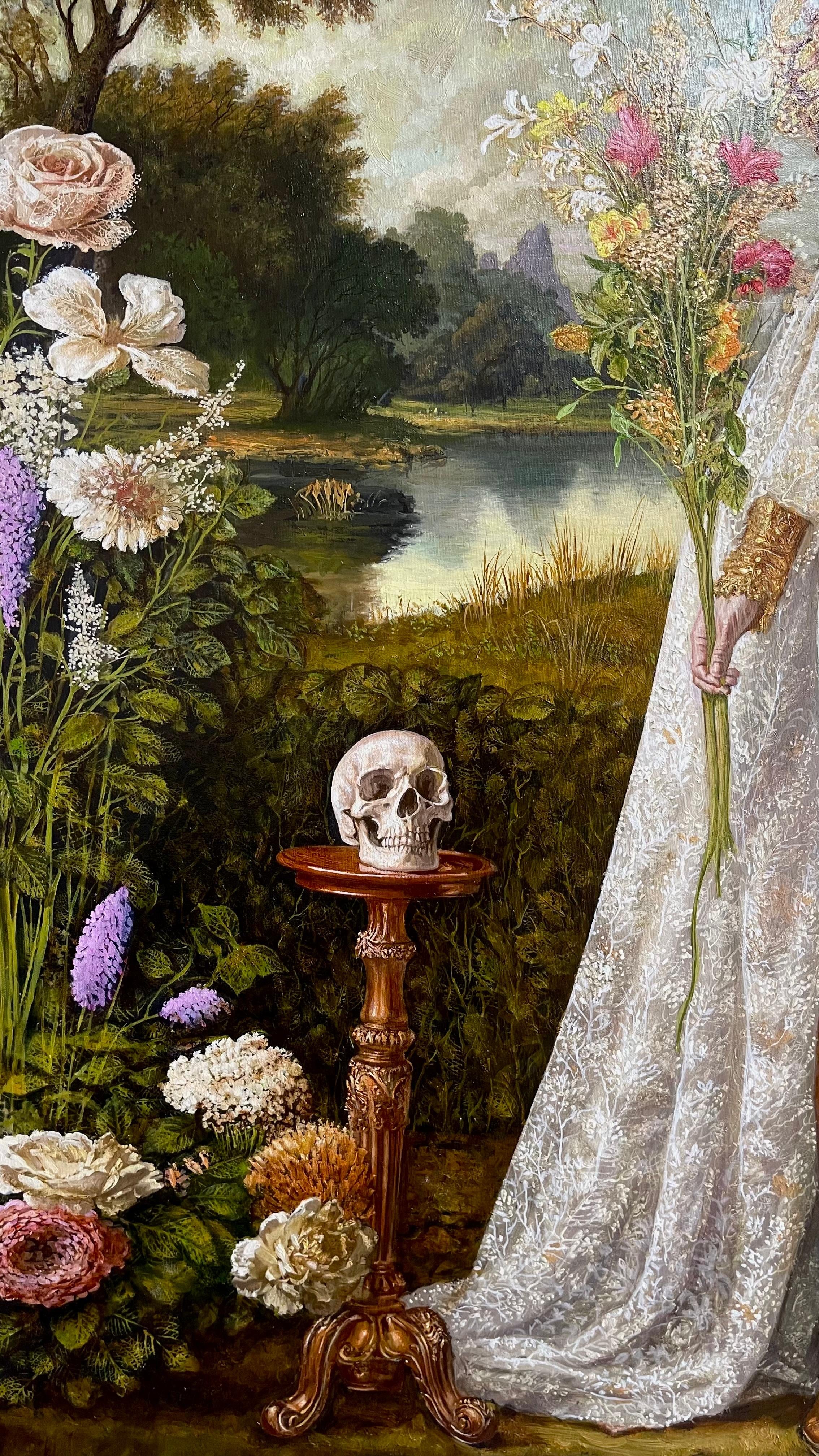 "Pasiphaë" Original Painting 51" x 47" Oil on Linen Detail 1