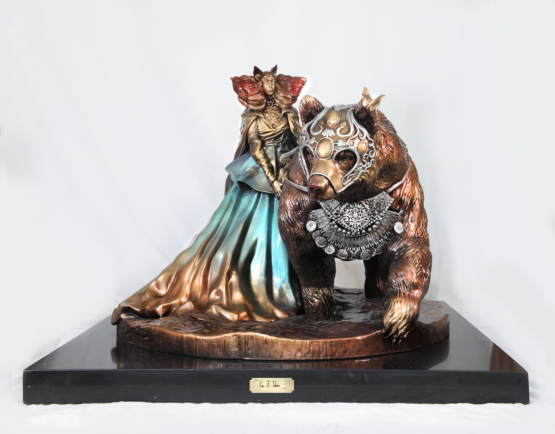 "Vinculo de los Espiritus" Resin Sculpture Limited Edition of 10. by Luis E. Toledo available through Toledo’s Legacy