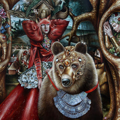 “Vínculo de los espíritus” Painting 72” x 60” Oil on Linen thumbnail 3