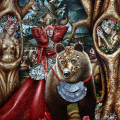“Vínculo de los espíritus” Painting 72” x 60” Oil on Linen thumbnail 1