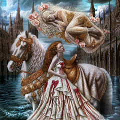 "La Catedral Sumergida" Painting 50 x 62 Oil on Linen by Enrique Toledo Gonzalez thumbnail 1