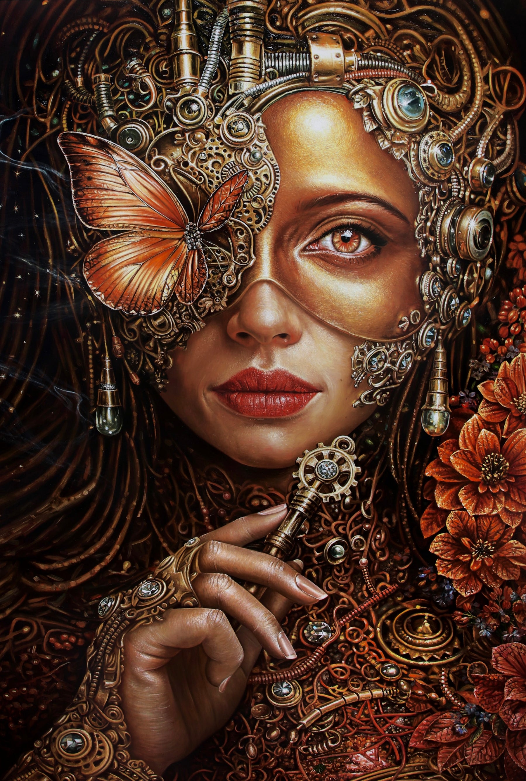 "Metamorfosis Aurea" Painting 55" x 49" Oil on Linen by Luis E. Toledo available through Toledo’s Legacy