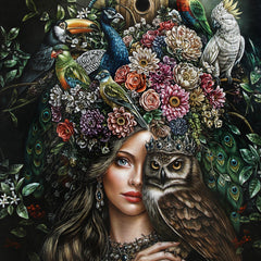 "Oraculo de las Mil Alas" Painting 36 x 55 Oil on Linen thumbnail 1