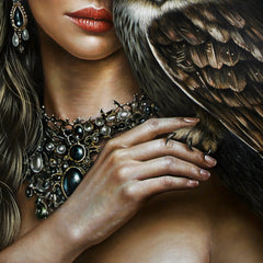 "Oraculo de las Mil Alas" Painting 36 x 55 Oil on Linen thumbnail 4