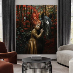 "Pacto Ancestral de los Espiritus" II Painting 60x72 Oil on Linen thumbnail 3