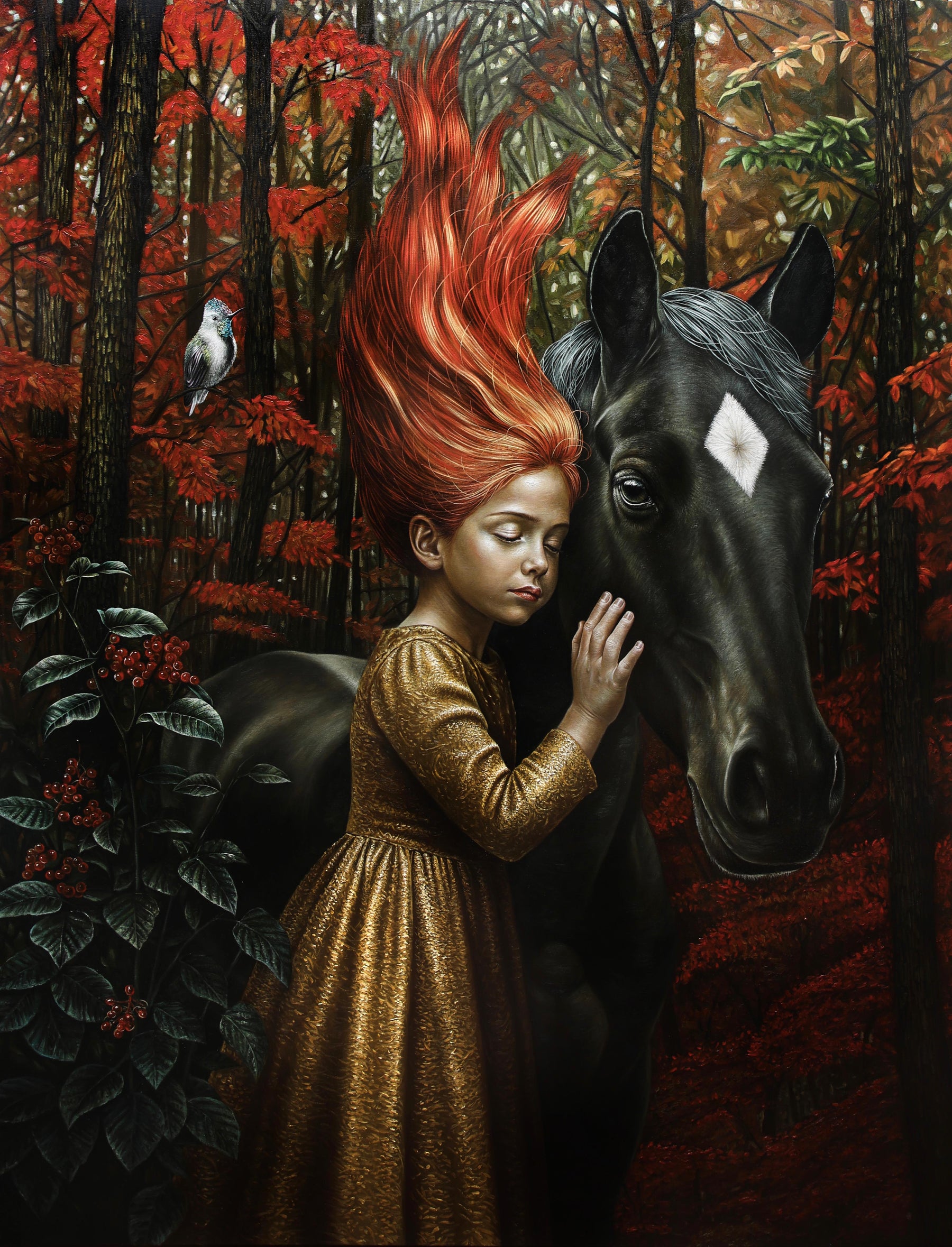 "Pacto Ancestral de los Espiritus" II Painting 60x72 Oil on Linen by Luis E. Toledo available through Toledo’s Legacy