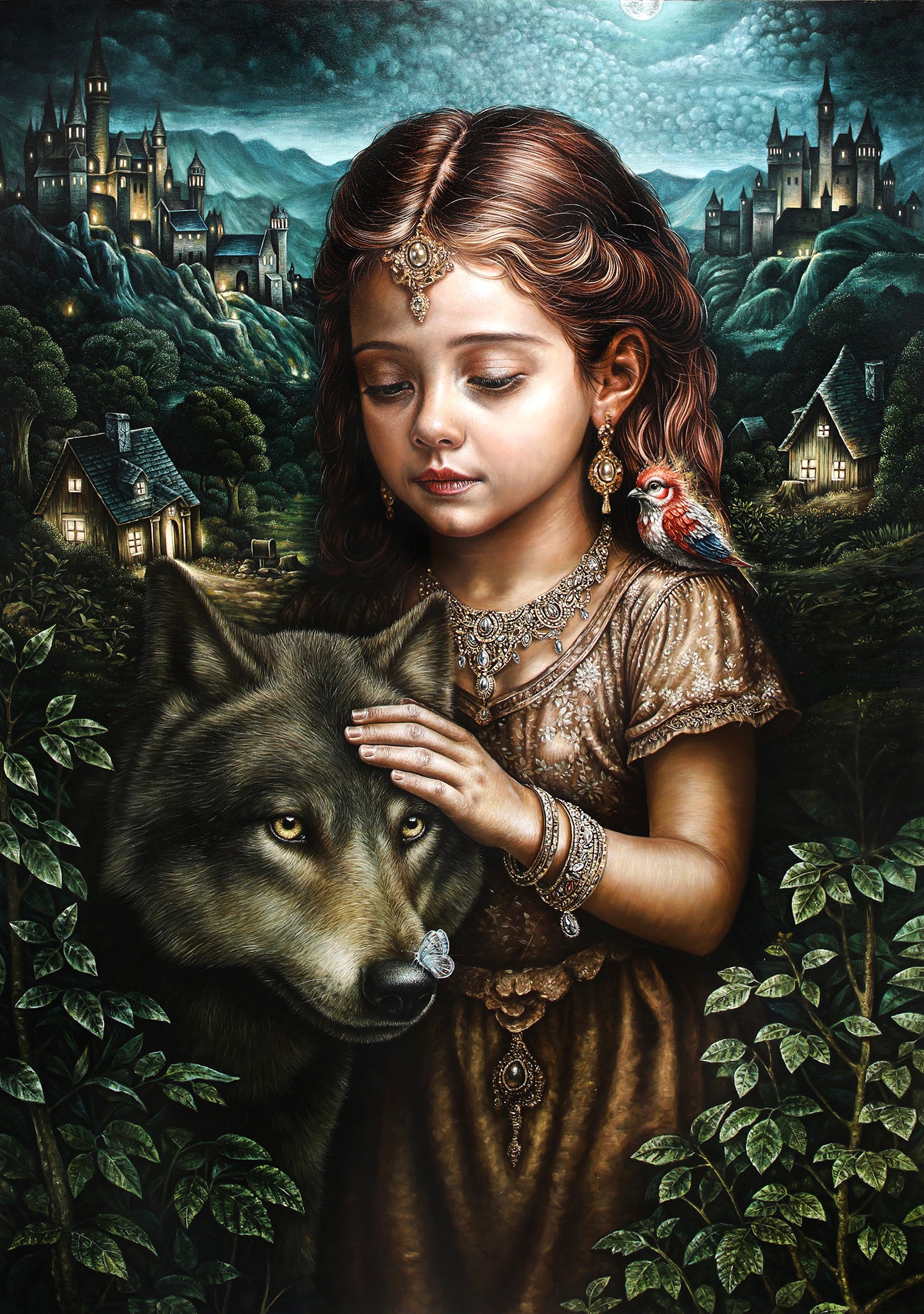 "Pacto Ancestral De Los Espiritus" 3 Oil on Linen by Luis E. Toledo available through Toledo’s Legacy
