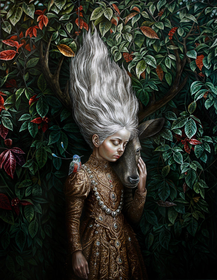 Pacto Ancestral de los Espiritus – 28 × 40 Limited Edition Canvas Print by Luis E. Toledo