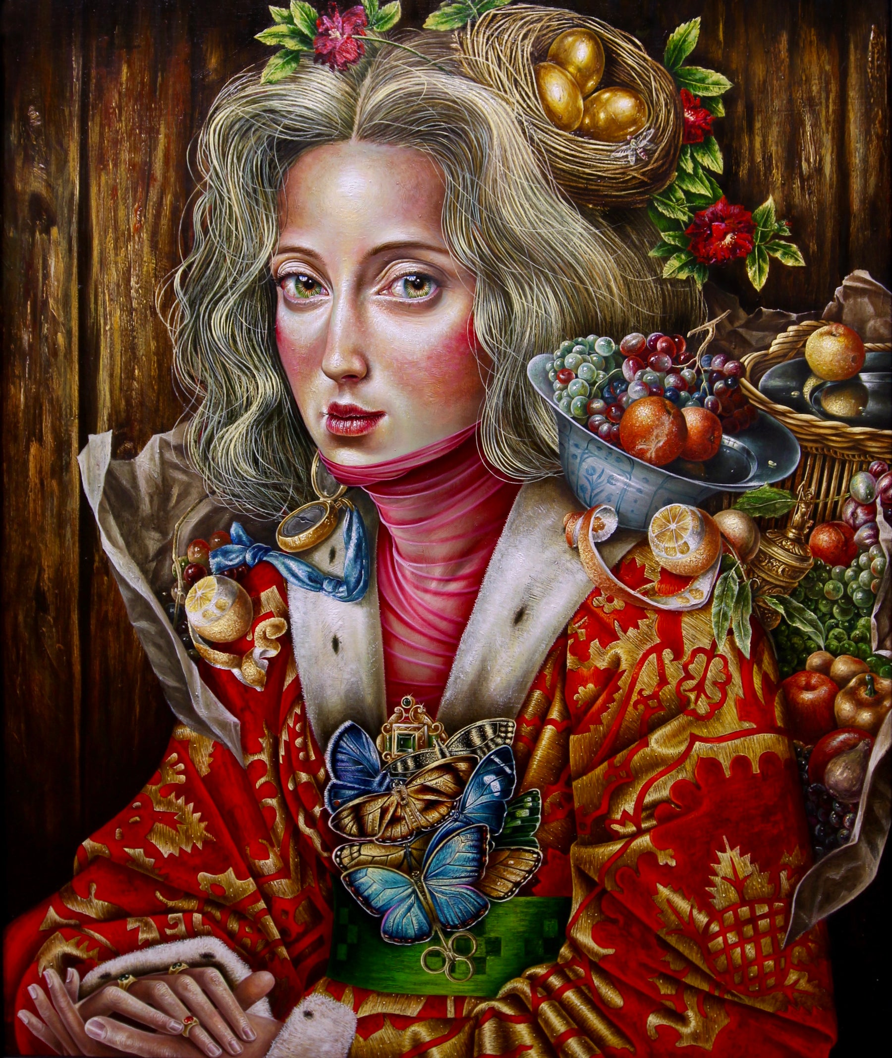 Delirios en Rojo Original Oil Painting by Luis E. Toledo available through Toledo’s Legacy