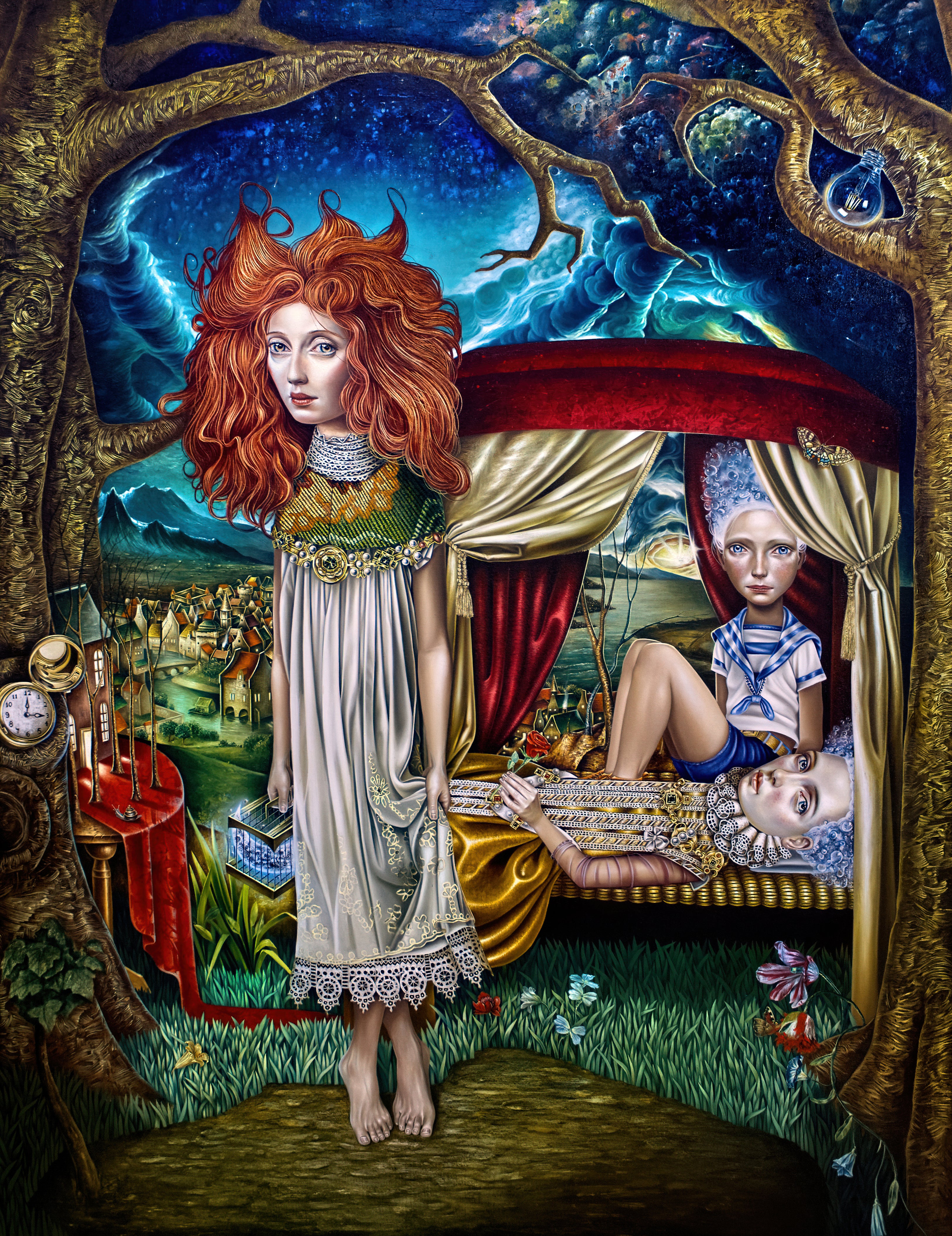 Luis E Toledo Fabulacion de un Sueño Original Oil Painting.