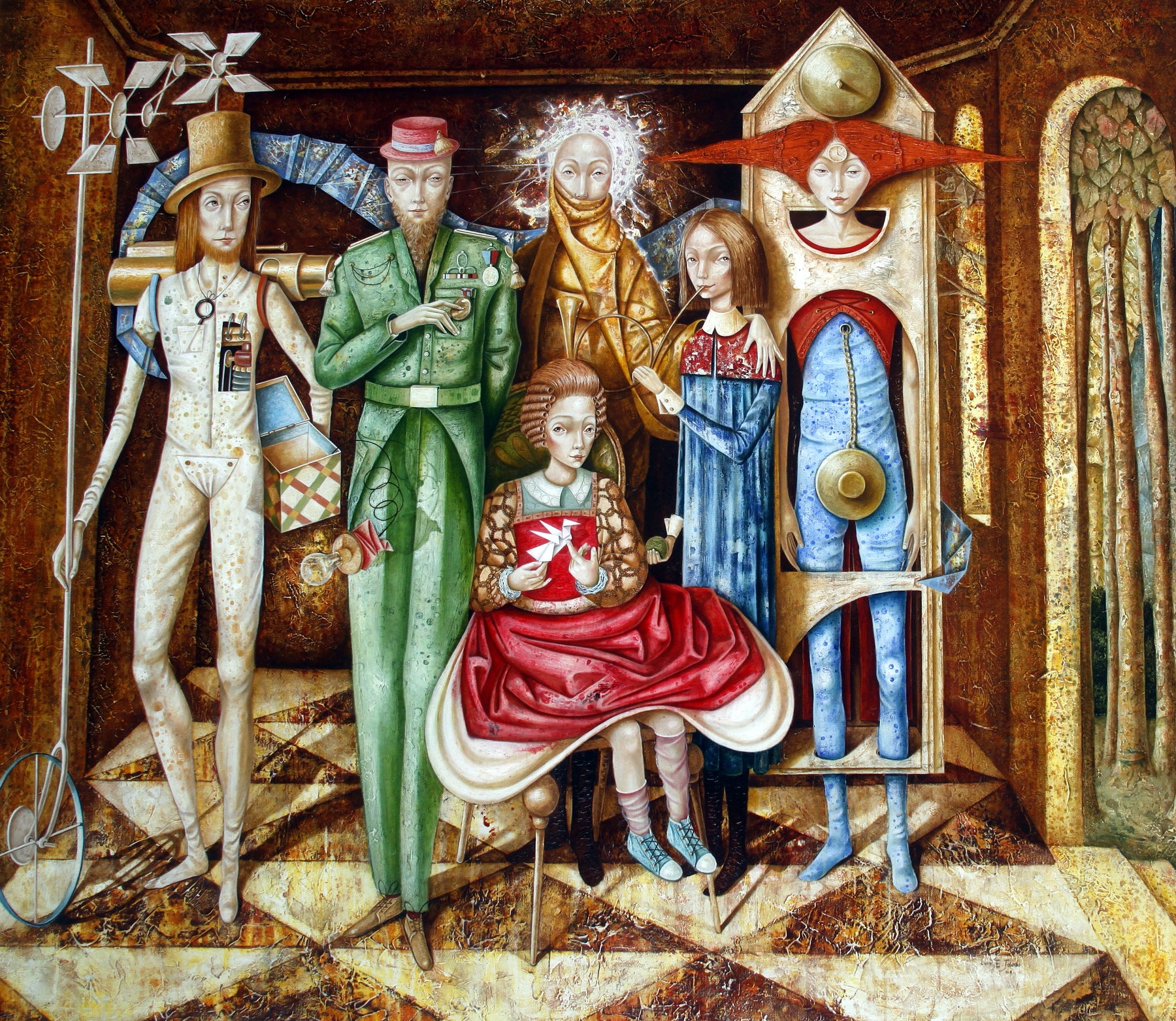 Foto de Familia Original Oil Painting by Luis E. Toledo available through Toledo’s Legacy