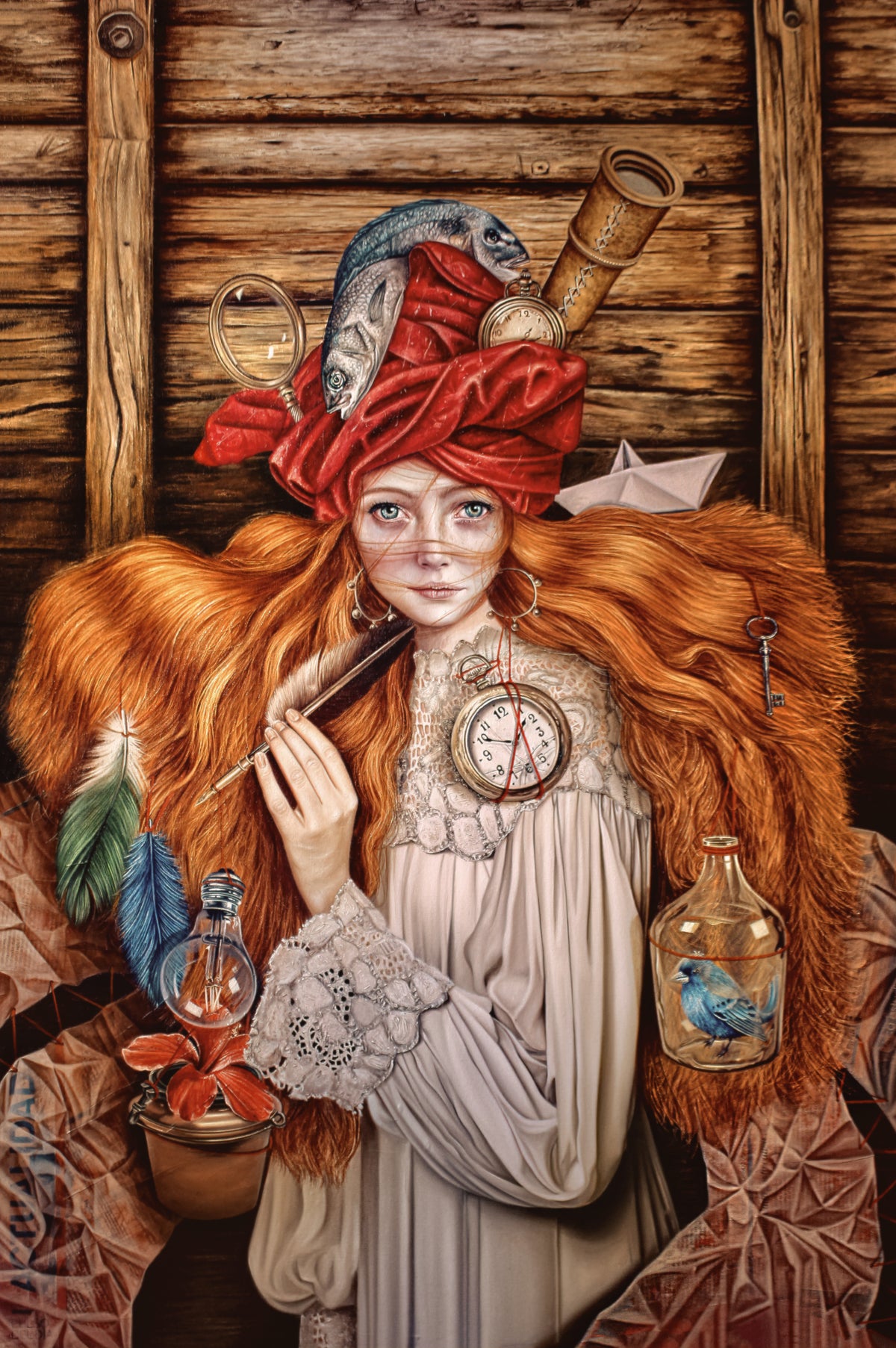 La Navegante Original Oil Painting - Original Work by Luis E Toledo Art