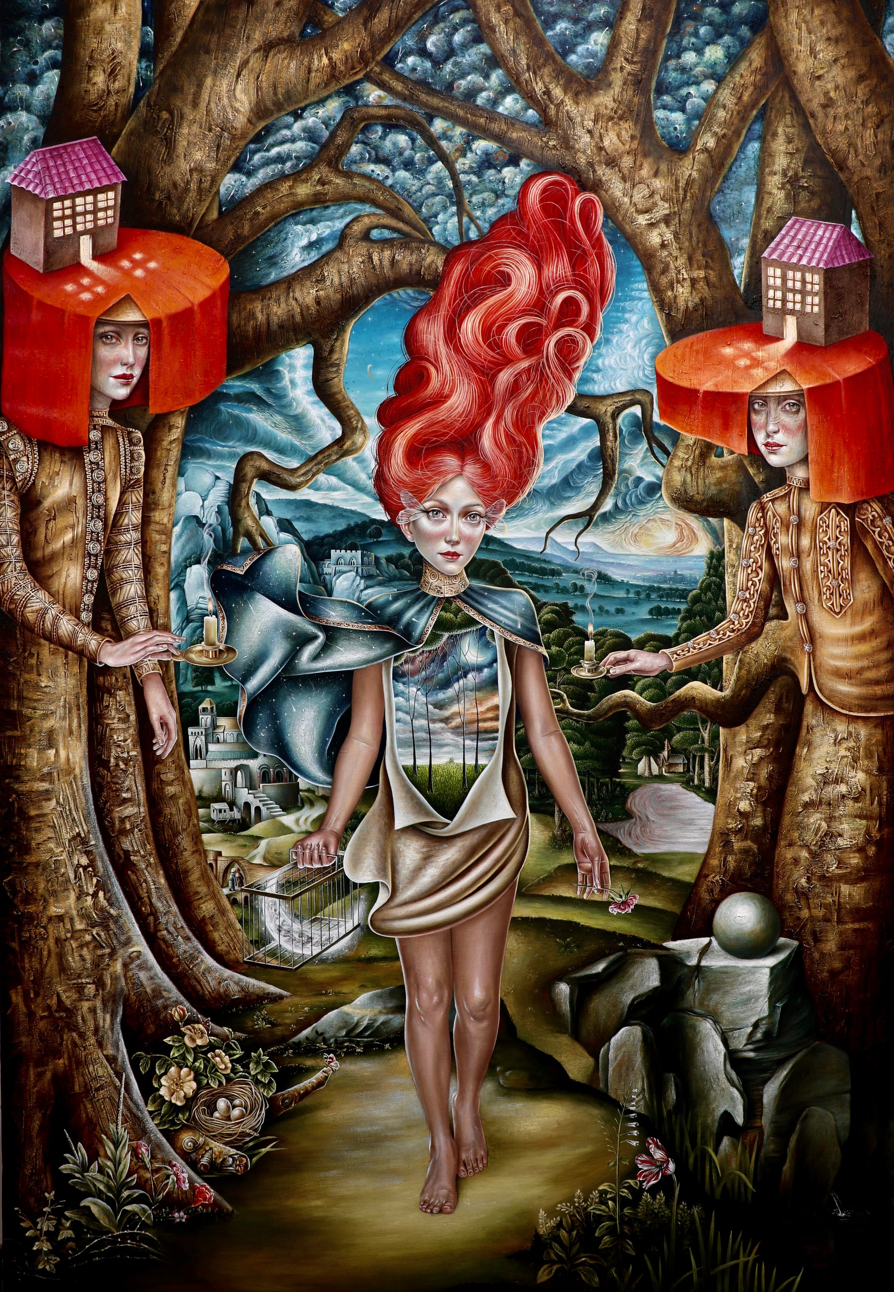 Mis Ultimos Delirios 48x72 Original Oil on Linen Painting by Luis E. Toledo available through Toledo’s Legacy