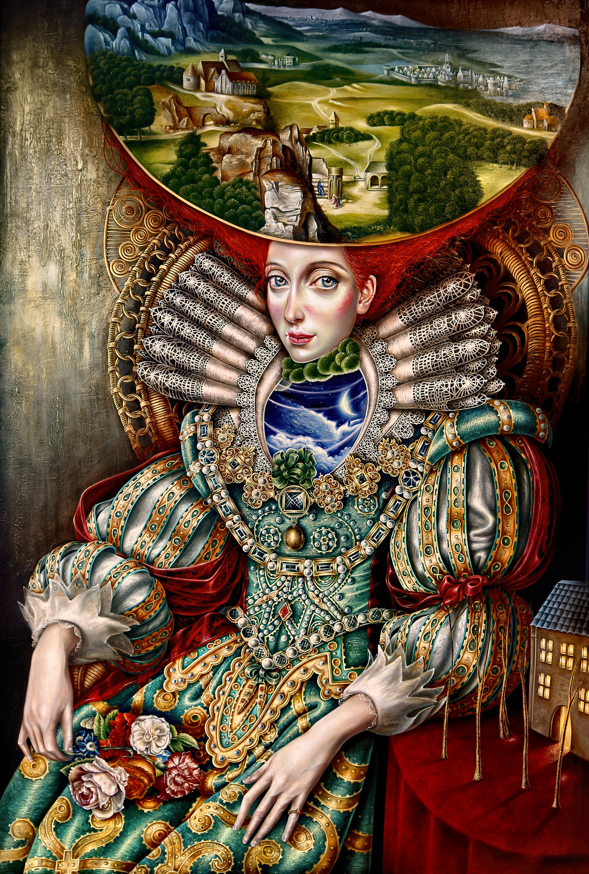 Mother of Words Original Oil Painting - Original Work by Luis E Toledo Art
