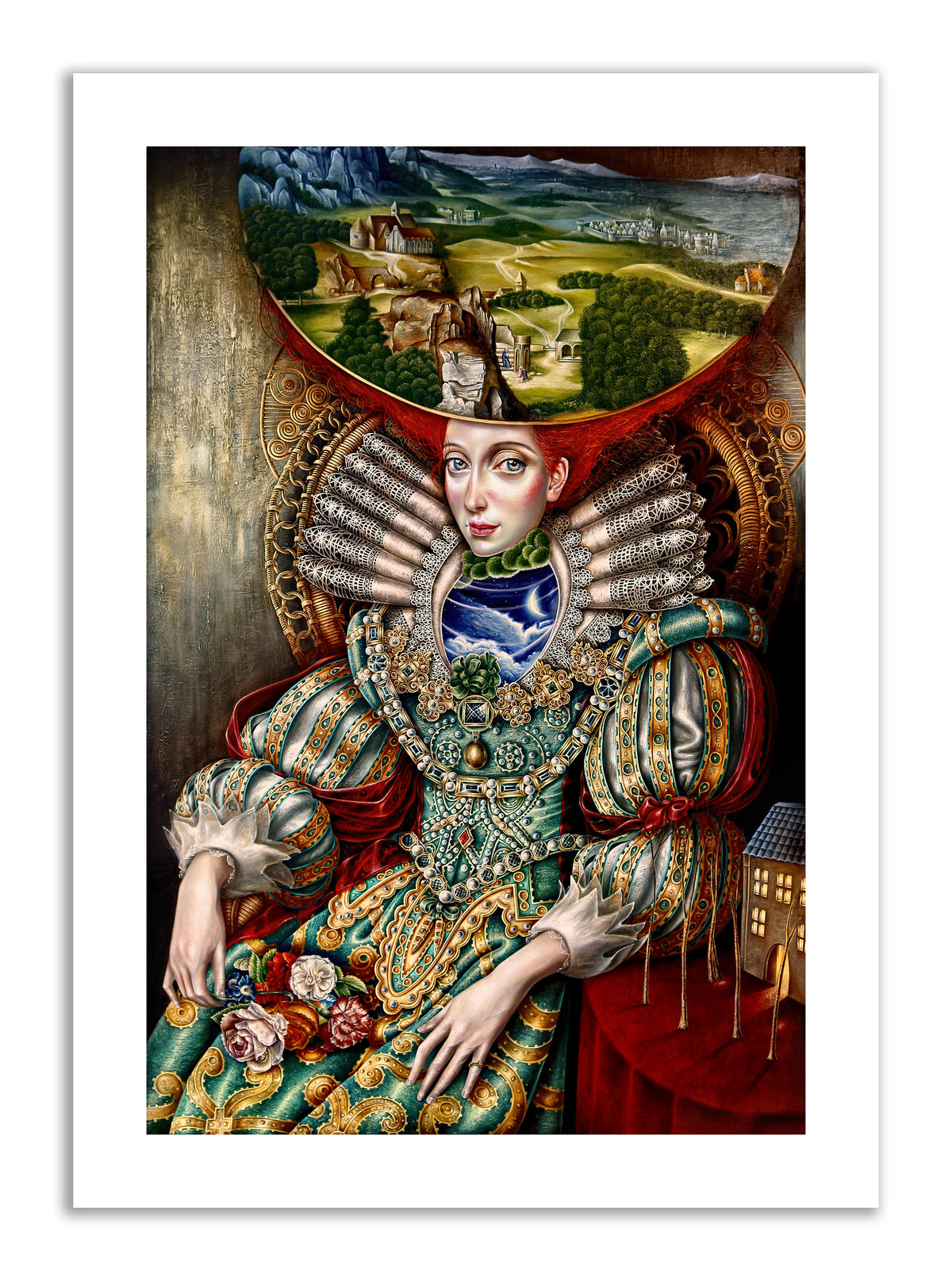 "Mother of Words" 28x40 Limited Edition Print of 10 on Canvas - Original Work by Luis E Toledo Art