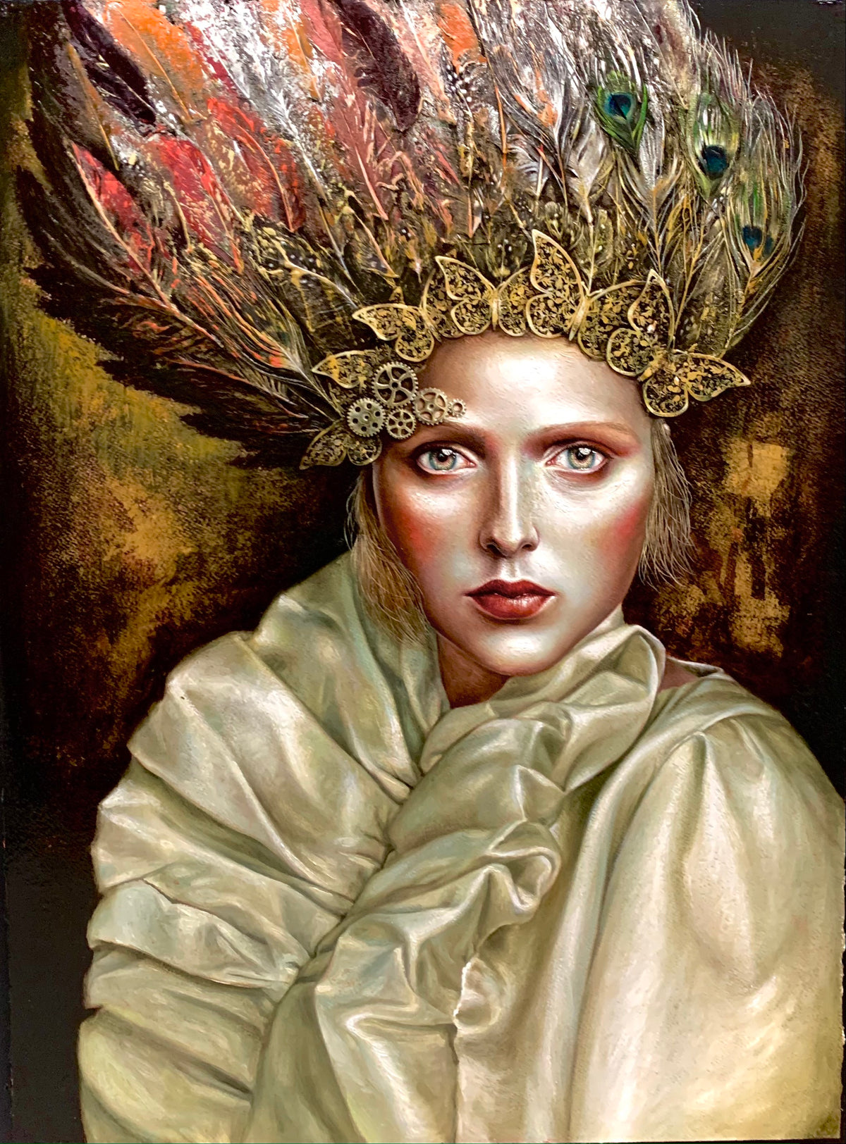 Mujeres Aladas 2 Original Oil Painting - Original Work by Luis E Toledo Art