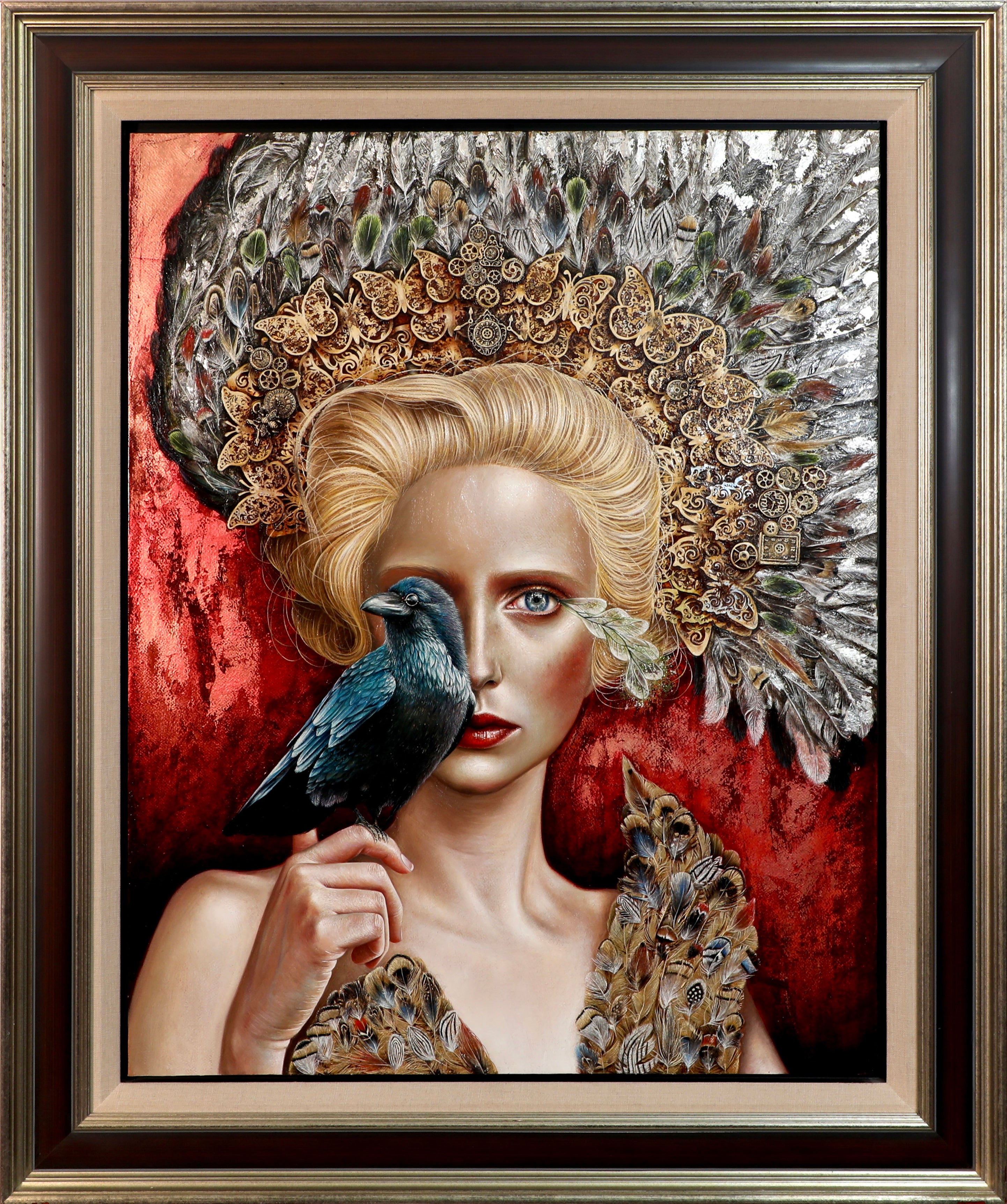 Nevermore Original Painting Frame Display