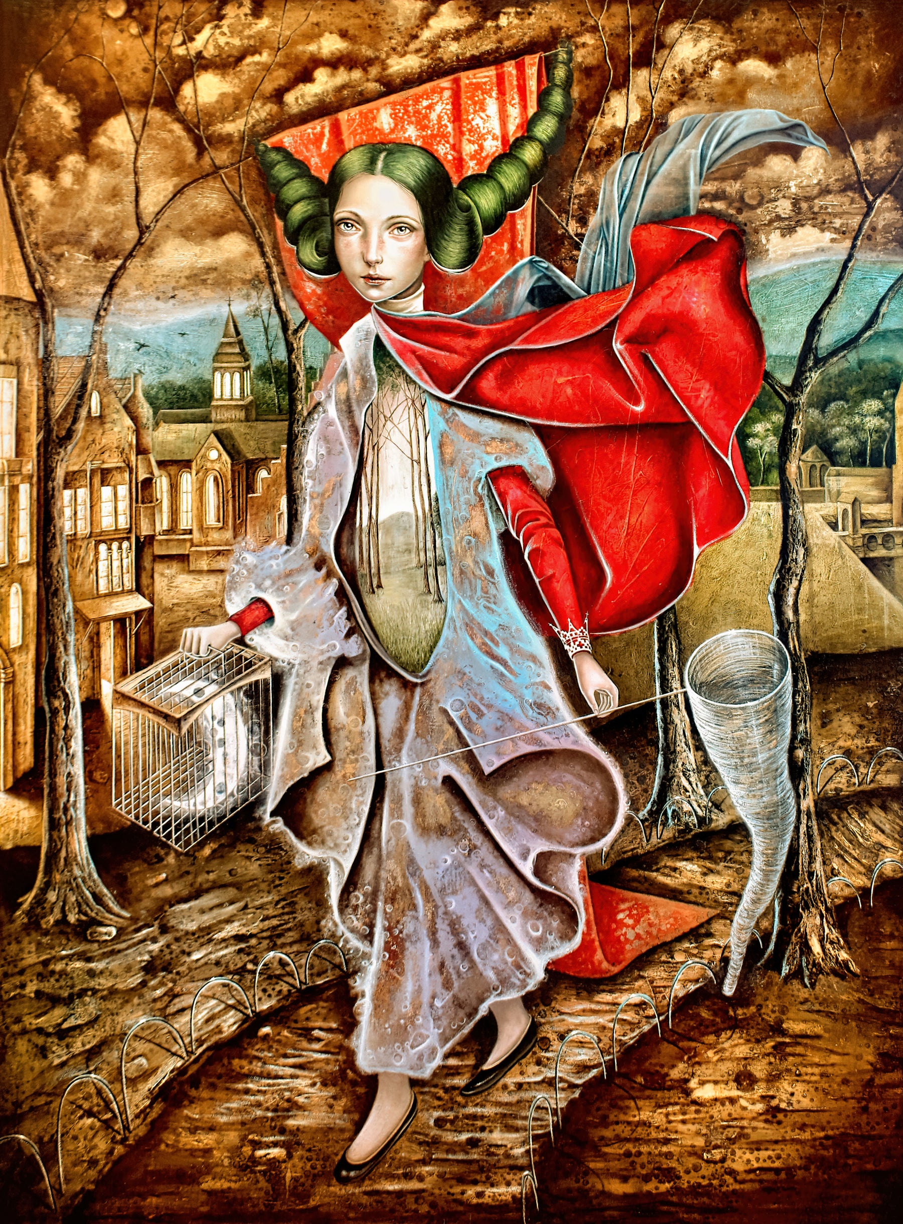 Tal Vex Nos Sobre La Noche Original Oil Painting by Luis E. Toledo available through Toledo’s Legacy