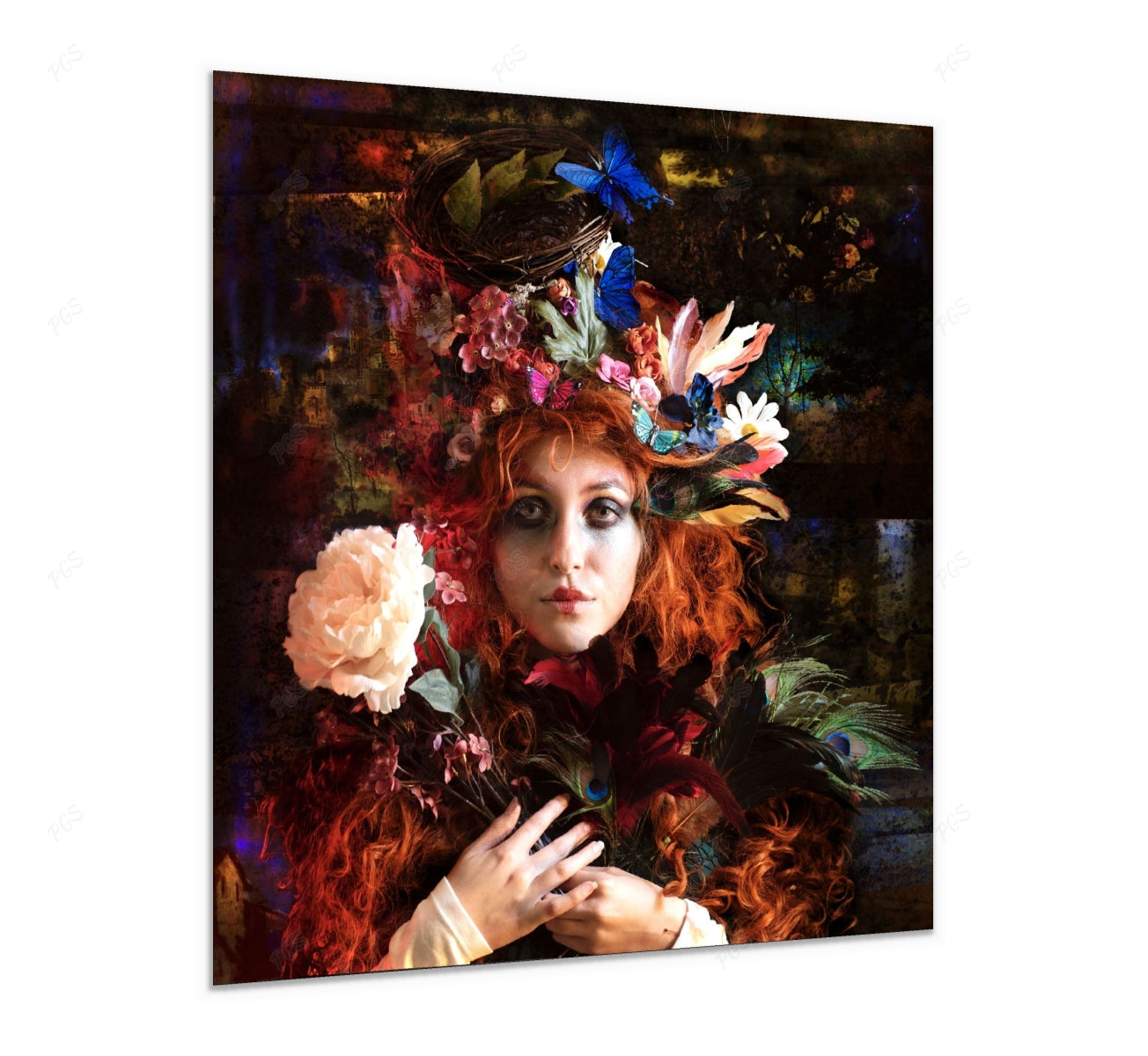 Ofelia y la Primavera Direct on Aluminum 48" x 53" Limited Edition of 2 by Luis E. Toledo available through Toledo’s Legacy