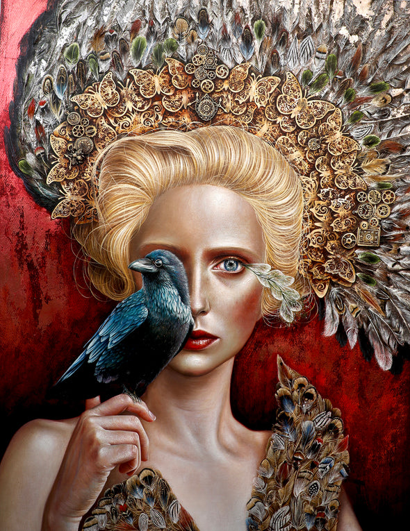 Nevermore surreal oil painting by Luis E Toledo
