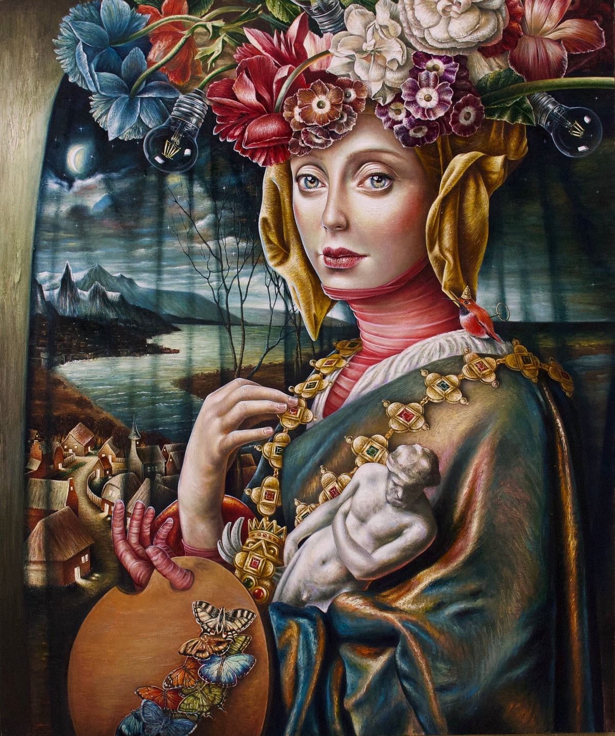 Utopia de la Luz Original Oil Painting - Original Work by Luis E Toledo Art